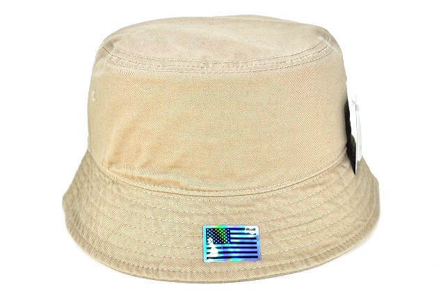 BC-001 PLAIN BUCKET HAT-KHAKI